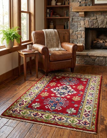 2' 8 x 4' 3 Hand Knotted Kazak Rug