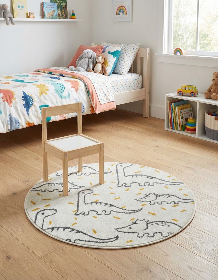 3' 3 x 3' 3 Dinosaur Whimsy Kids Ro...