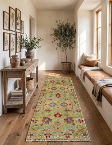 2' 1 x 6' 3 Hand Knotted Kazak Runner Rug
