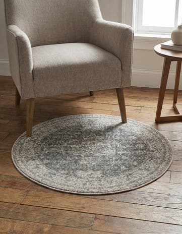 Fume Gray Santiago Round Rug