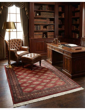 4' 7 x 6' 8 Hand Knotted Bokhara Oriental Rug