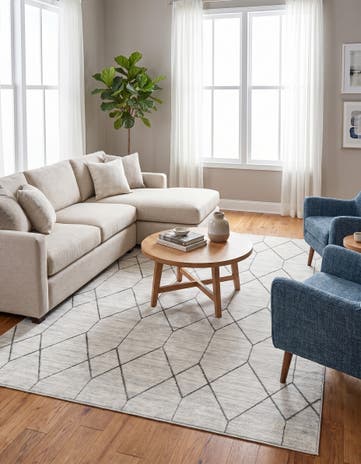 8' x 10' Lattice Trellis Rug