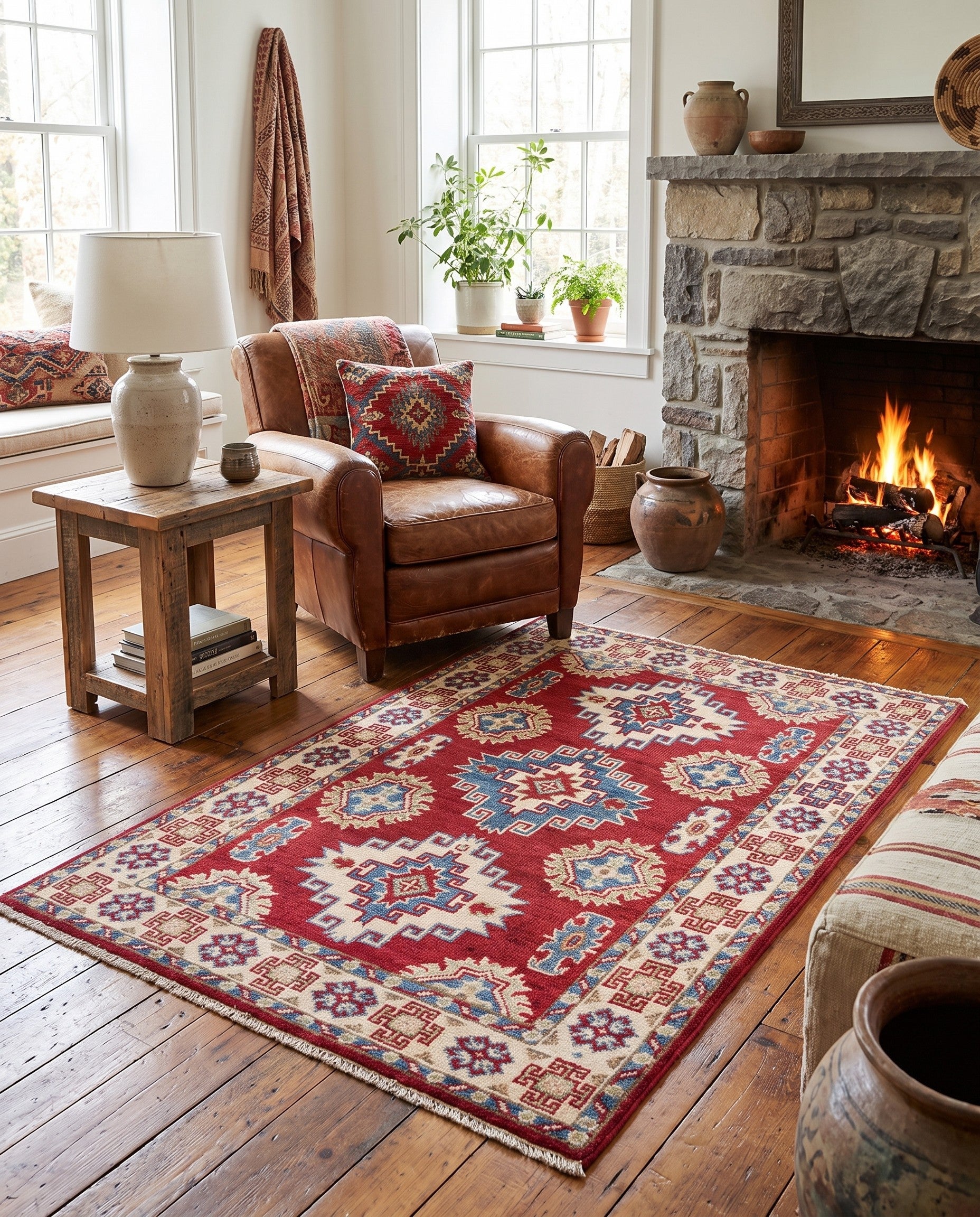 2' 9 x 4' 2 Hand Knotted Kazak Rug