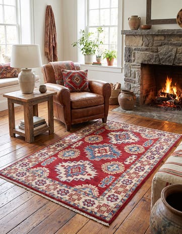2' 9 x 4' 2 Hand Knotted Kazak Rug