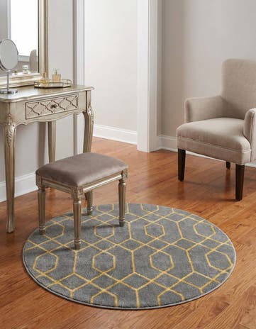 3' x 3' Marilyn Monroe™ Glam Trellis Round Rug