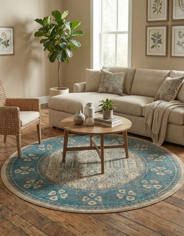 6' x 6' Viola Round Rug