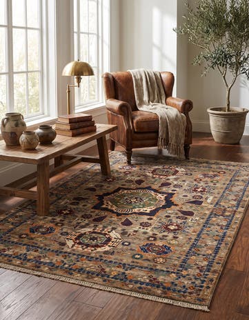 3' 5 x 5' 1 Hand Knotted Mamluk Ziegler Rug