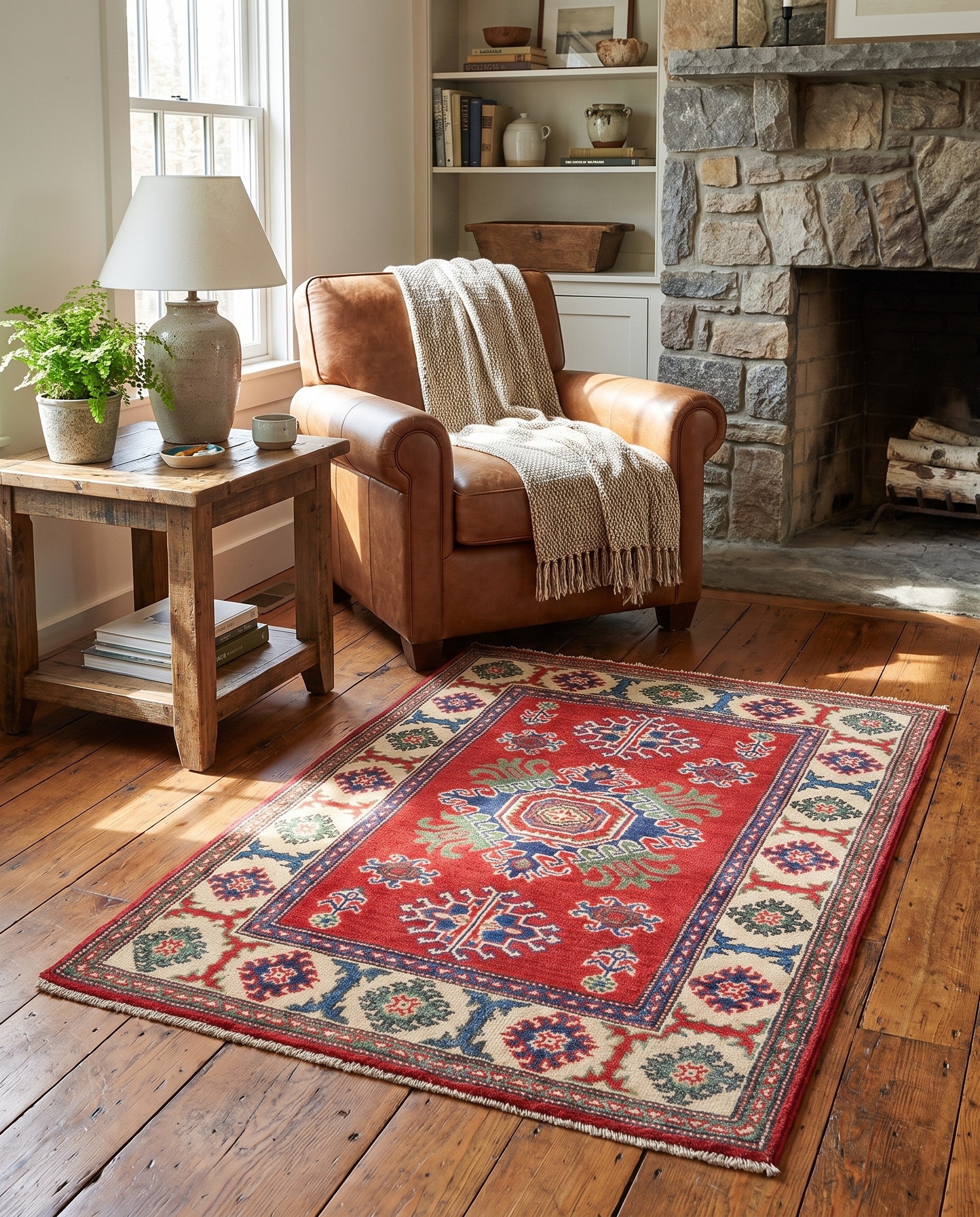 2' 8 x 3' 10 Hand Knotted Kazak Rug