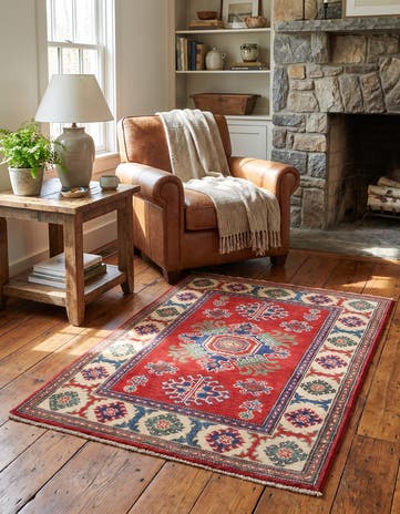 2' 8 x 3' 10 Hand Knotted Kazak Rug
