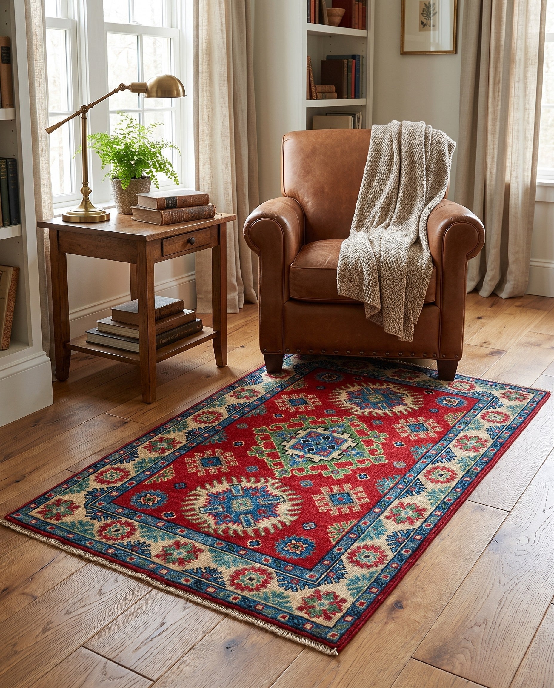 2' 8 x 4' 3 Hand Knotted Kazak Rug