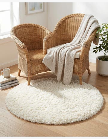 3' 3 x 3' 3 Infinity Shag Round Rug