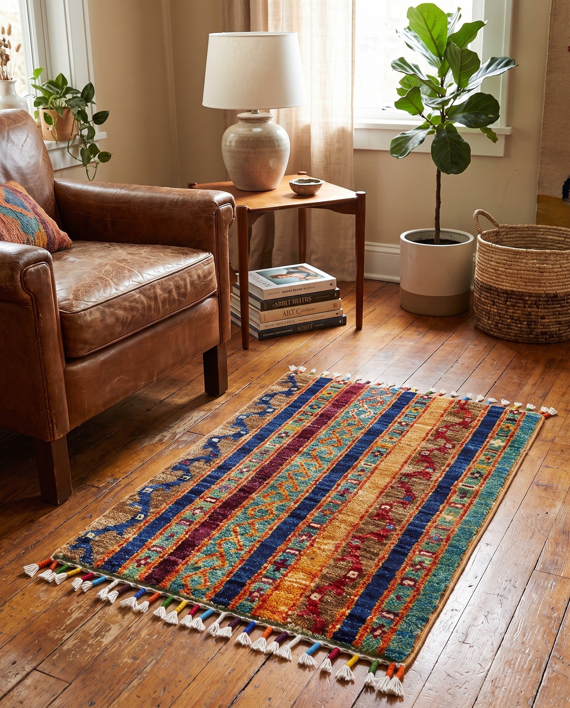 1' 6 x 2' 2 Hand Knotted Modern Ziegler Rug
