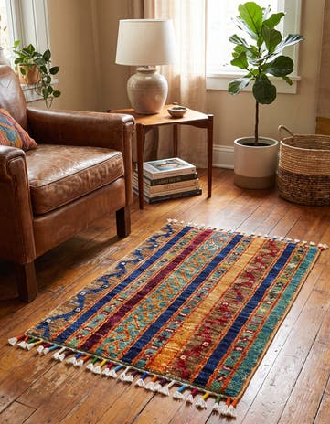 1' 6 x 2' 2 Hand Knotted Modern Ziegler Rug