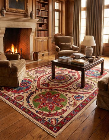 6' 10 x 9' 9 Hand Knotted Kazak Rug