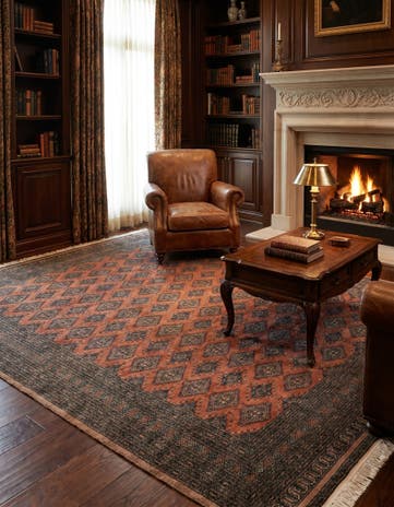 8' 5 x 10' 2 Hand Knotted Bokhara Oriental Wool Rug