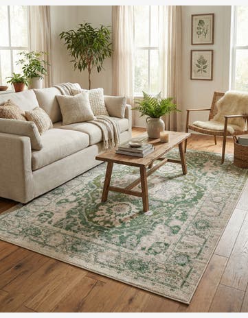 Paste Forest Green Madeline Vintage Rug