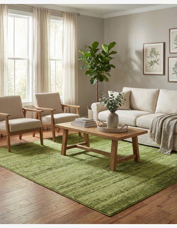 Green Loft Square Rug