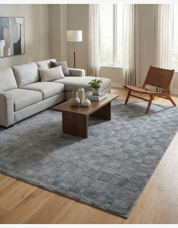 Serenity Blue Textura Designer Rug