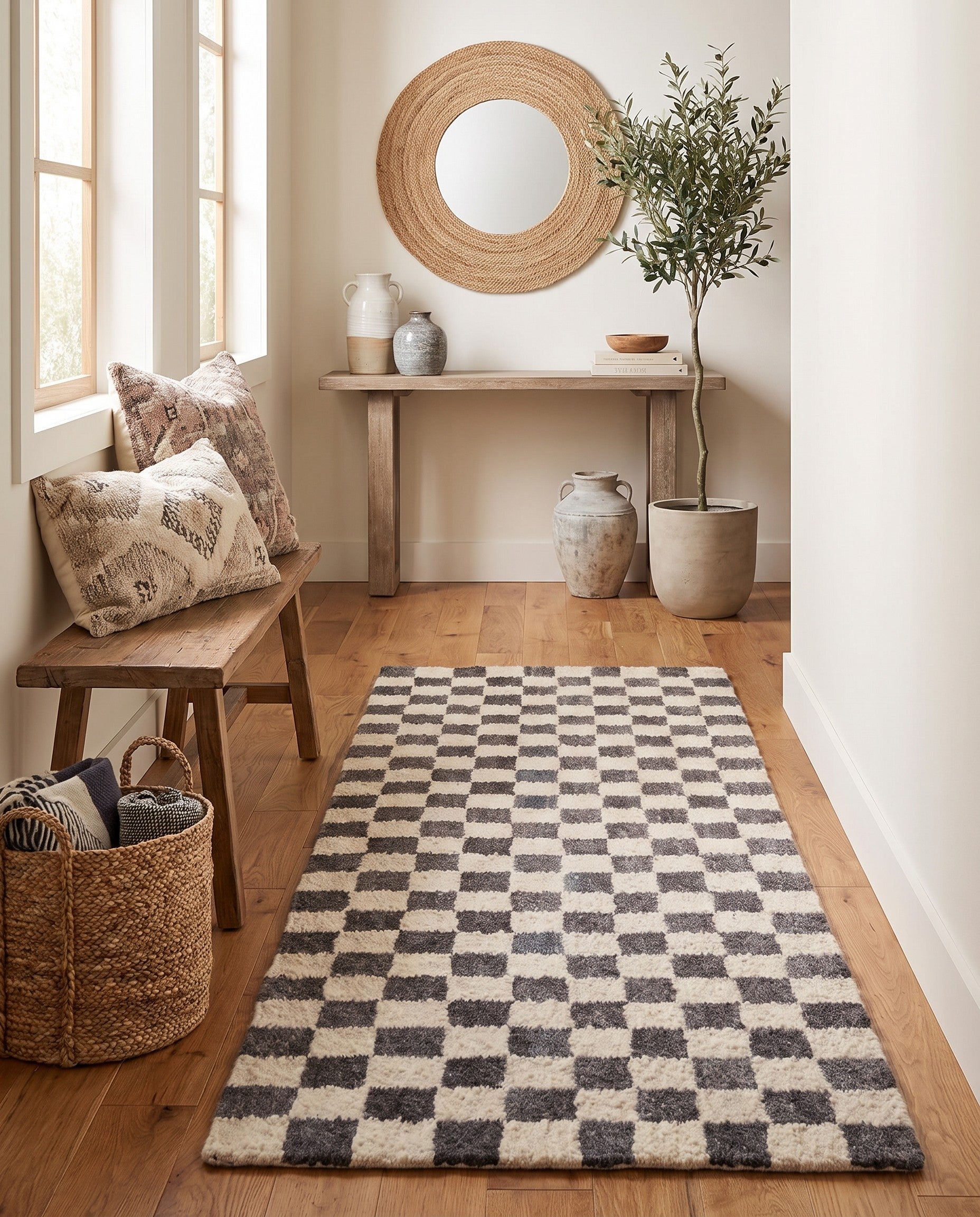 3' 2 x 8' Hand Knotted Moroccan Wool Runner Rug