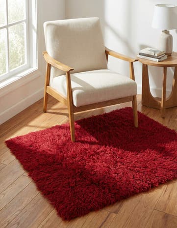 3' 7 x 4' 8 Hand Knotted Moroccan Wool Rug