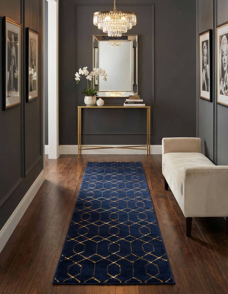 Detail image of 2' x 10'  Marilyn Monroe&trade; Glam Trellis Runner Rug