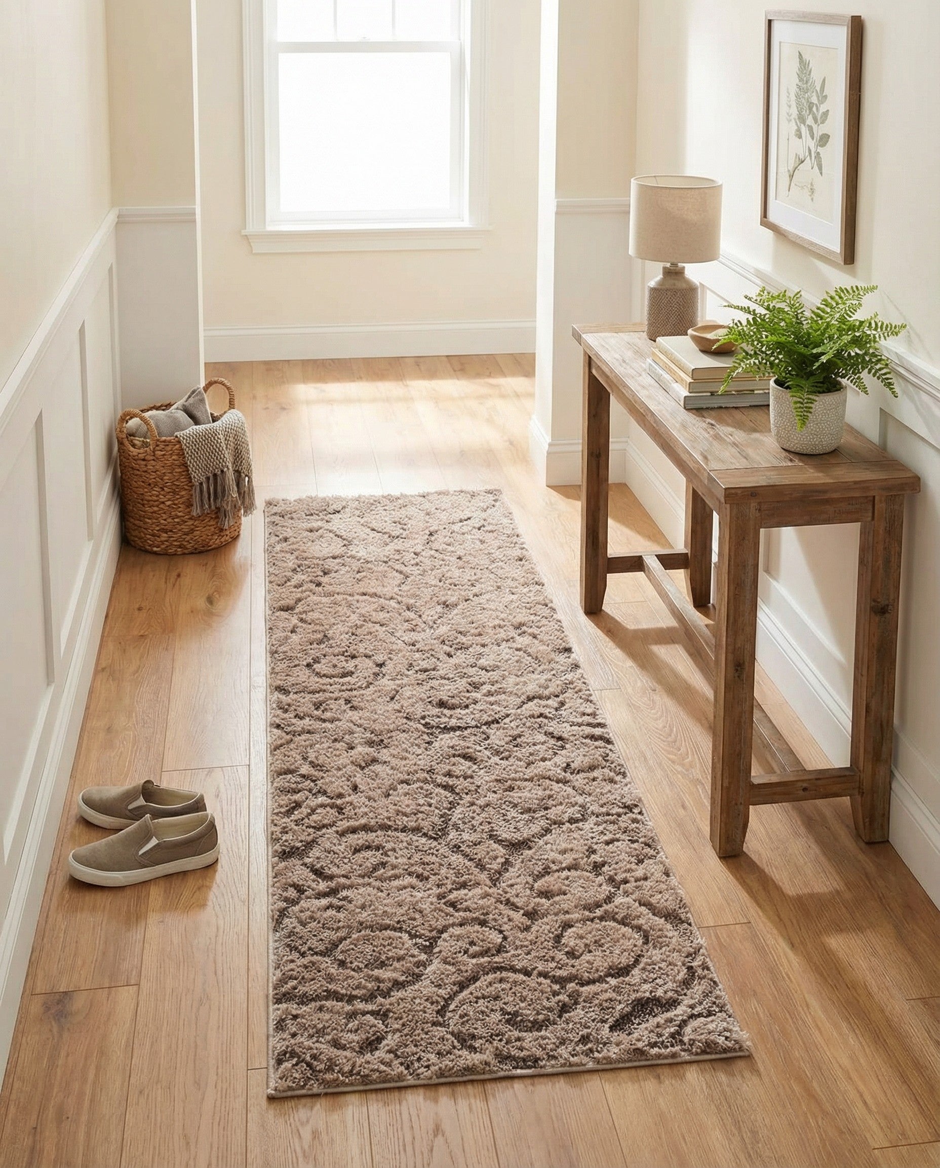 2' x 6' 7 Botanical Shag Runner Rug
