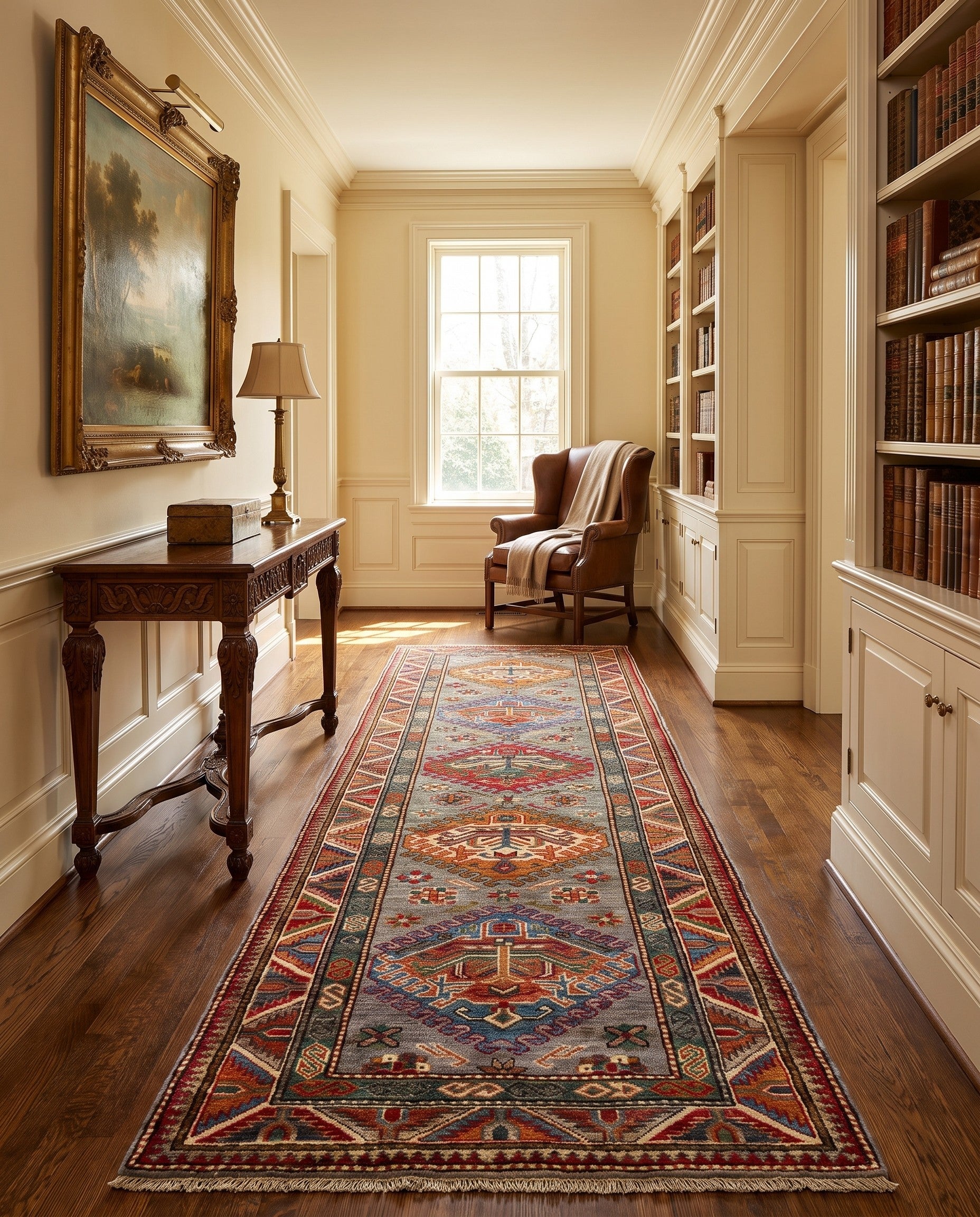 2' 9 x 8' 10 Hand Knotted Kazak Runner Rug