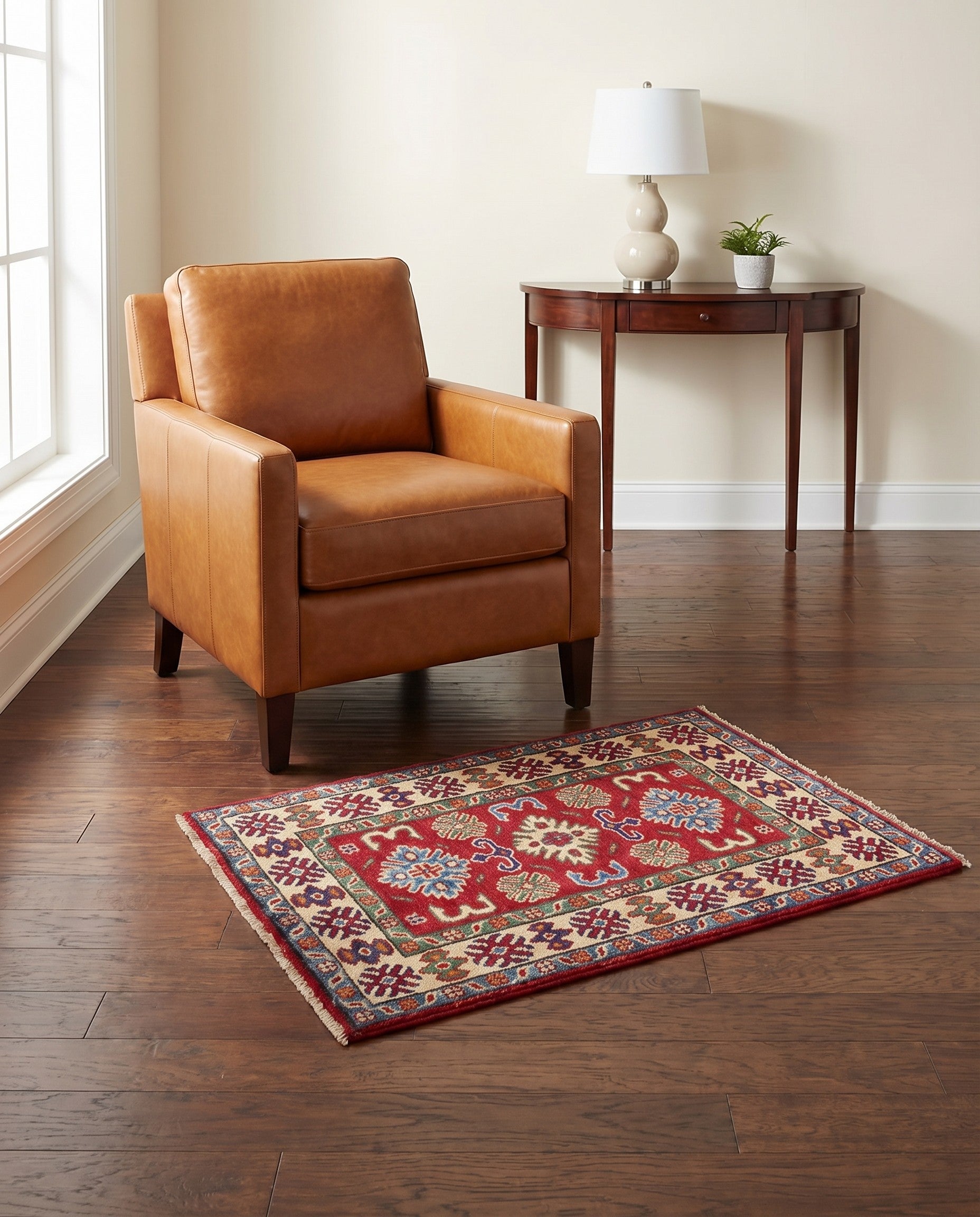 2' 1 x 2' 11 Hand Knotted Kazak Rug