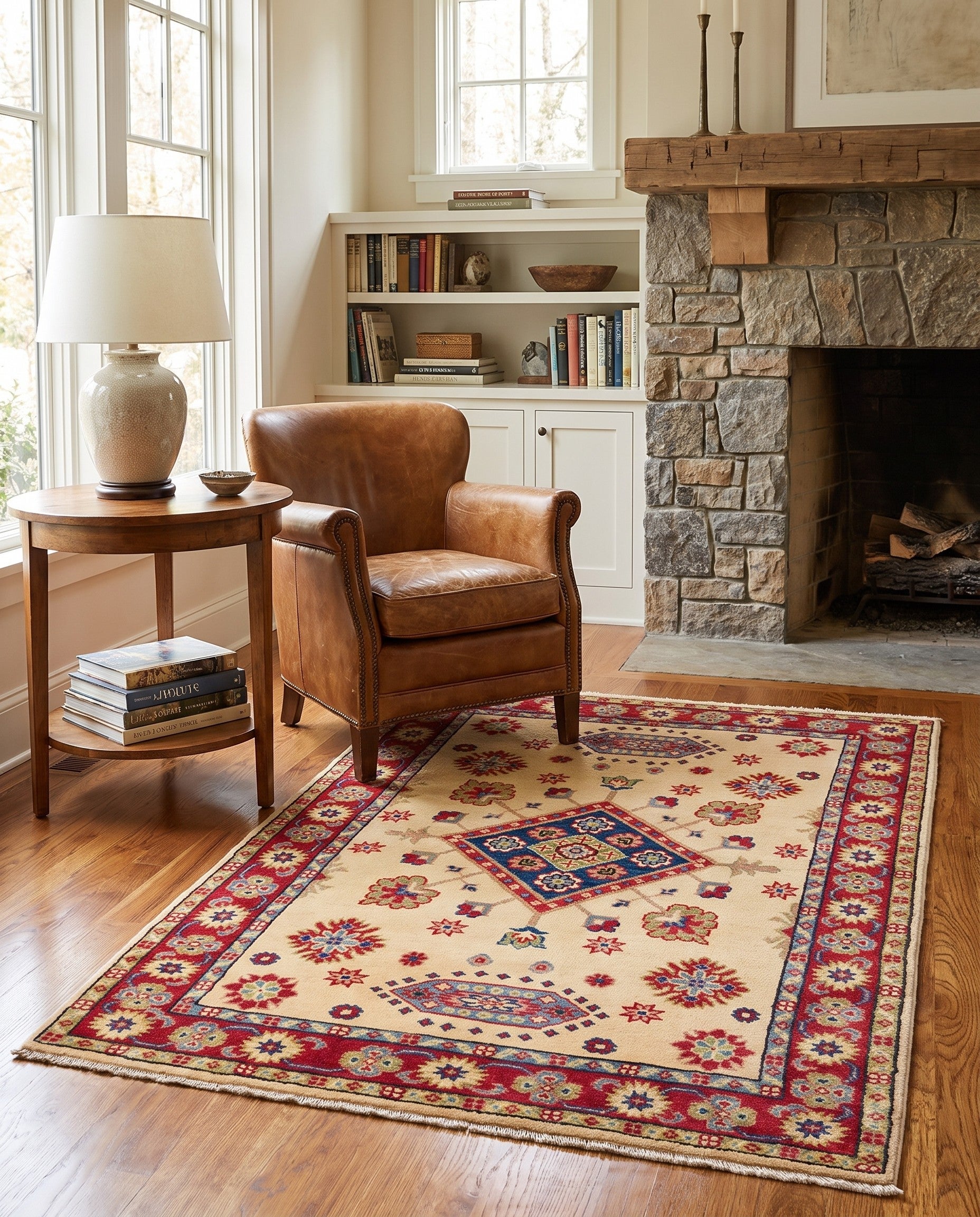 3' 4 x 5' 1 Hand Knotted Kazak Rug