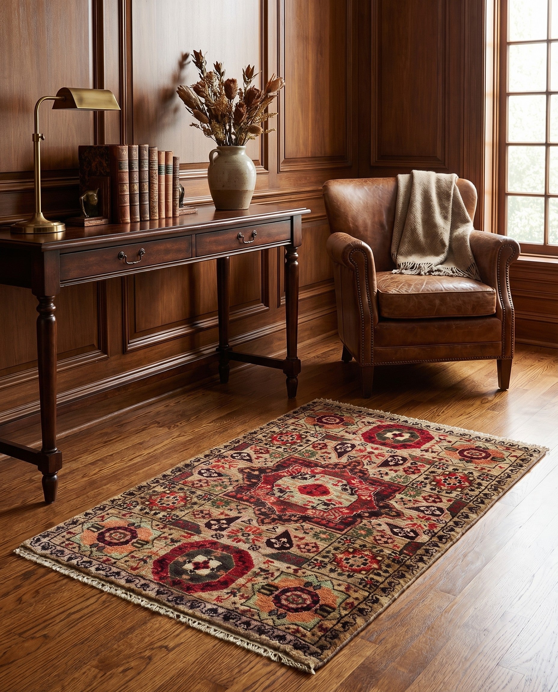 2' 2 x 3' 2 Hand Knotted Mamluk Ziegler Rug