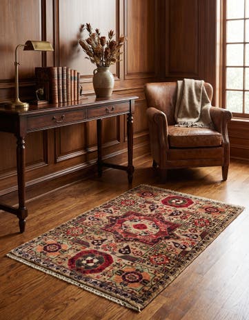 2' 2 x 3' 2 Hand Knotted Mamluk Ziegler Rug