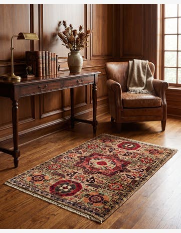 2' 2 x 3' 2 Hand Knotted Mamluk Ziegler Rug