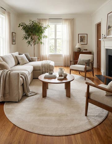Ivory Finsbury Oval Rug