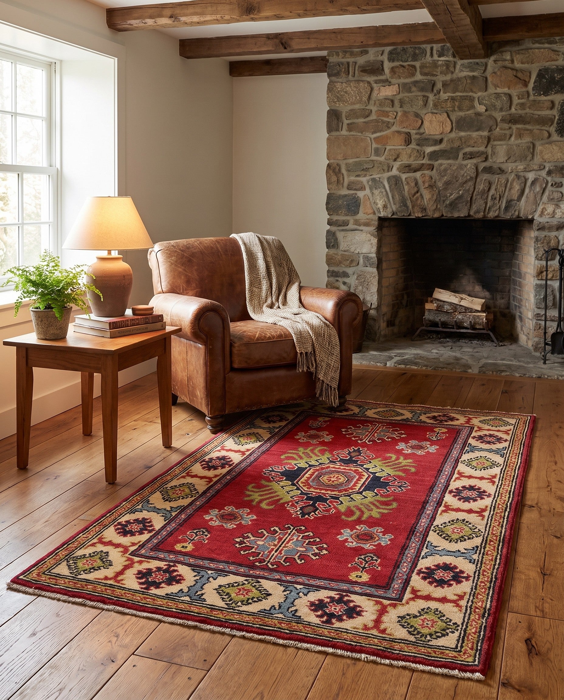 2' 8 x 4' 1 Hand Knotted Kazak Rug