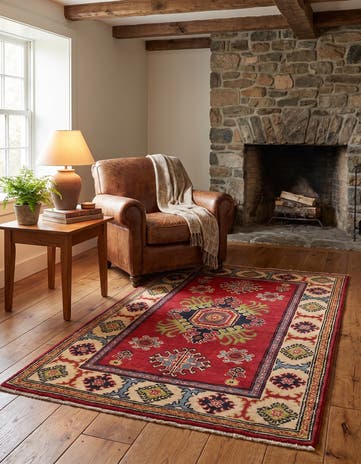 2' 8 x 4' 1 Hand Knotted Kazak Rug