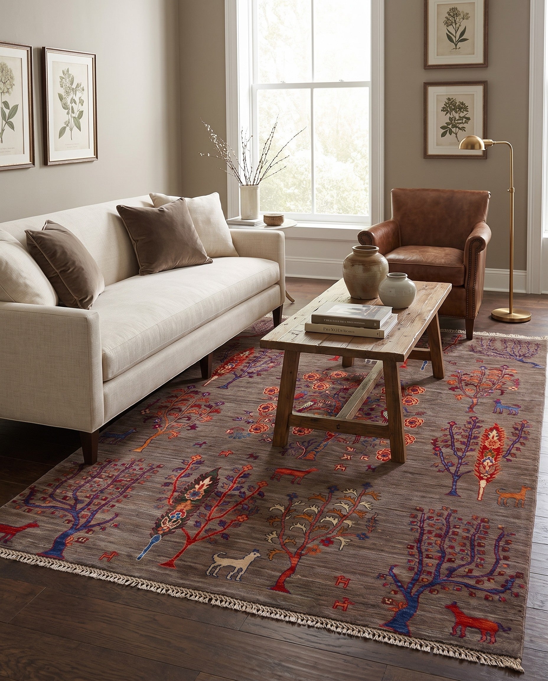 4' 11 x 6' 9 Hand Knotted Ariana Ziegler Rug