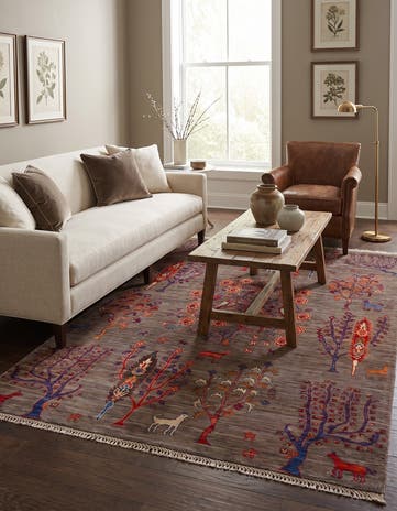 4' 11 x 6' 9 Hand Knotted Ariana Ziegler Rug