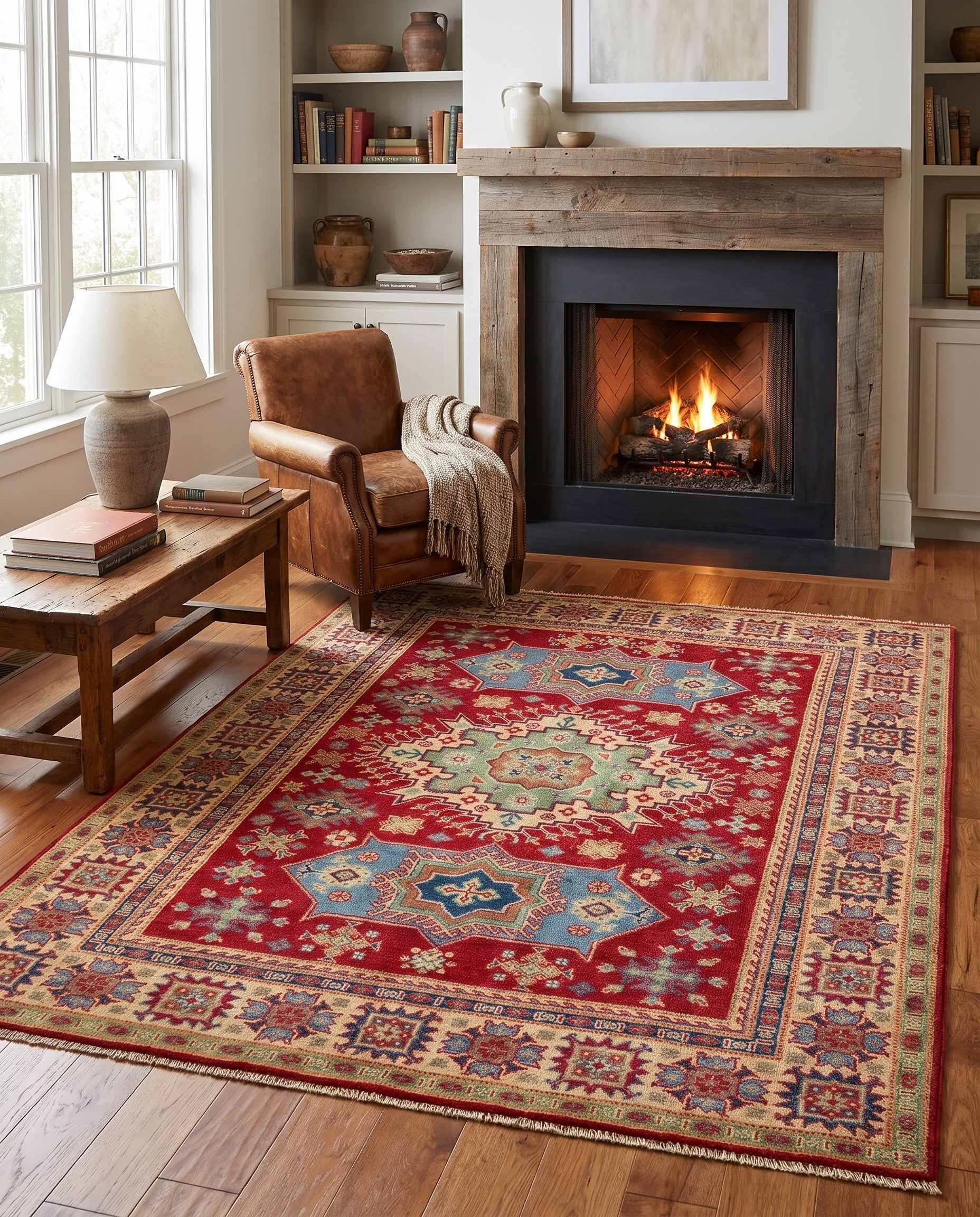 5' x 6' 5 Hand Knotted Kazak Rug