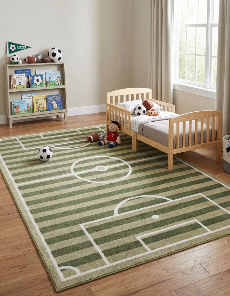 Detail image of 6' x 9' Sports Washable Rug