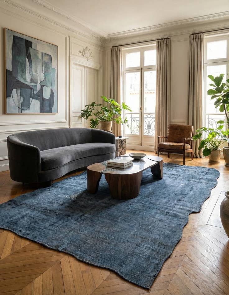 Detail image of 5' 9 x 8' 7 Hand Knotted Ultra Vintage Persian Wool Rug