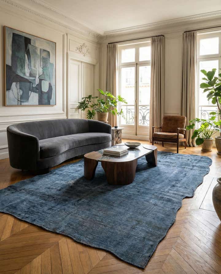 5' 9 x 8' 7 Hand Knotted Ultra Vintage Persian Wool Rug