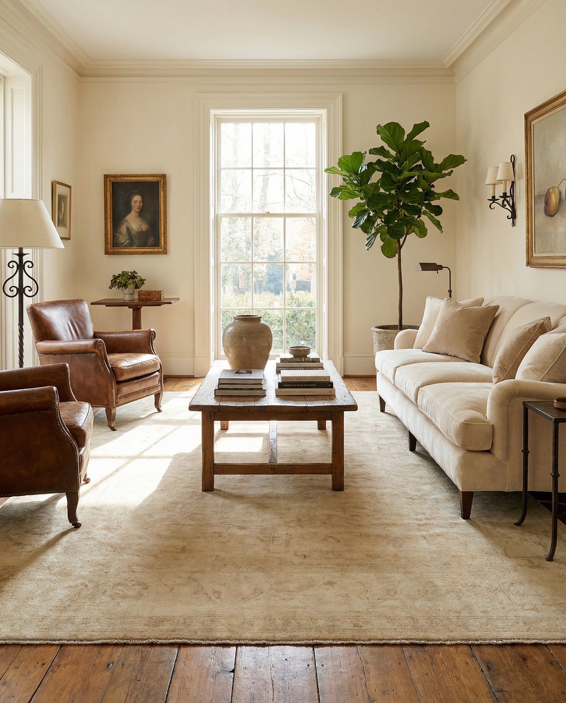 8' x 9' 10 Hand Knotted Oushak Wool Rug