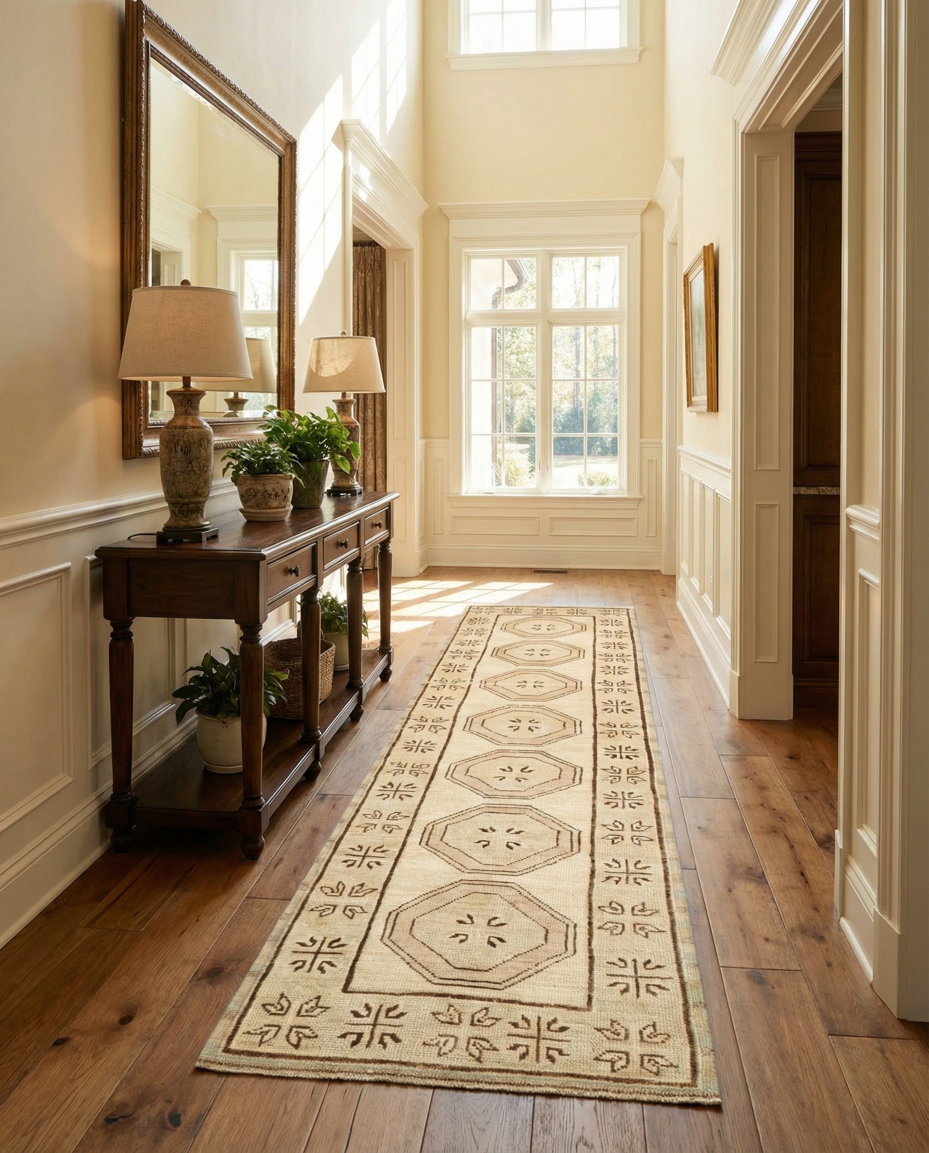 2' 9 x 10' 1 Hand Knotted Oushak Wool Runner Rug
