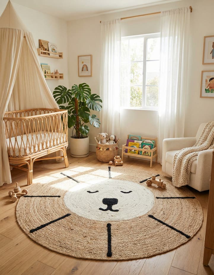 7' 10 x 7' 10 Kids Braided Jute Round...