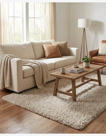 Linen Infinity Shag Rug