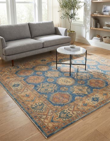 4' 11 x 6' 6 Hand Knotted Oushak Wool Rug