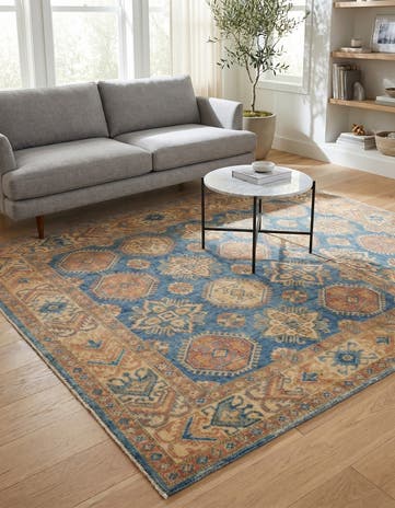 4' 11 x 6' 6 Hand Knotted Oushak Wool Rug