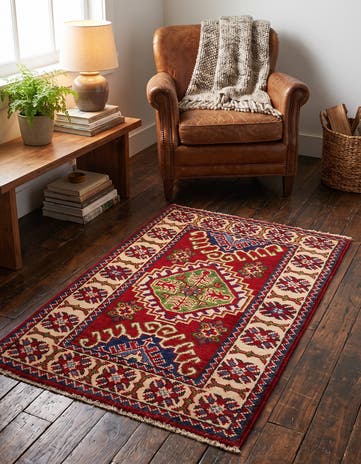 1' 11 x 2' 11 Hand Knotted Kazak Rug