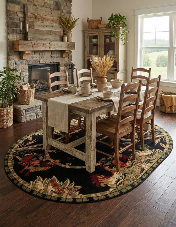 Detail image of 7' 10 x 10' Country Oval Rug