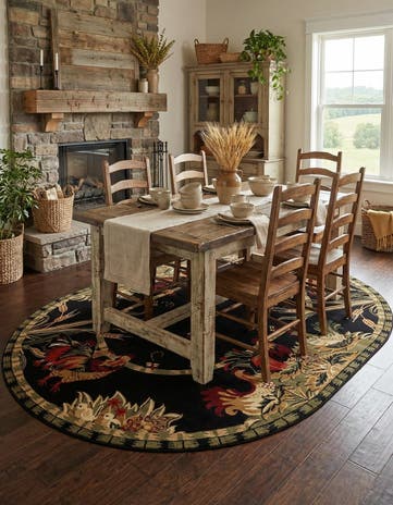 7' 10 x 10' Pastoral Oval Rug